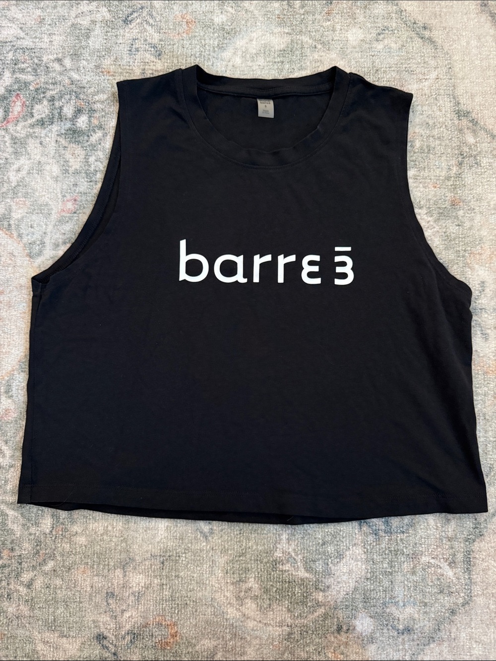 Barre3 Beyond Yoga Black Cropped Tank - Small